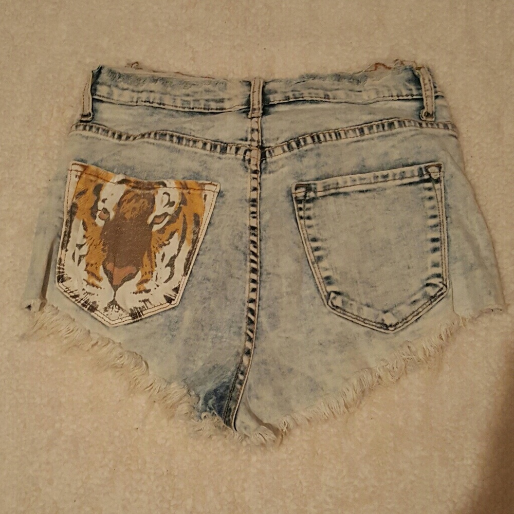 Distressed Tiger shorts